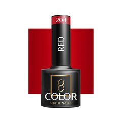 Hibridinis nagų lakas Ocho Nails Red, raudona 204, 5 g kaina ir informacija | Ocho Nails Kvepalai, kosmetika | pigu.lt