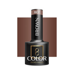 Hibridinis nagų lakas Ocho Nails Color Brown, 807 ruda, 5 g kaina ir informacija | Ocho Nails Kvepalai, kosmetika | pigu.lt