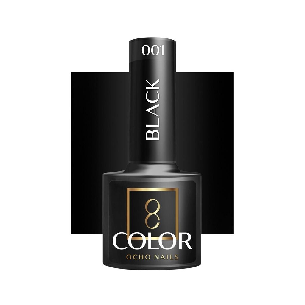 Hibridinis nagų lakas Ocho Nails Black 001, 5 g kaina ir informacija | Nagų lakai, stiprintojai | pigu.lt