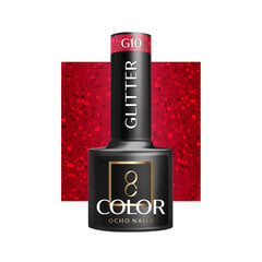 Hibridinis nagų lakas Ocho Nails Color Glitter, G10 raudona, 5 g kaina ir informacija | Nagų lakai, stiprintojai | pigu.lt