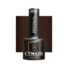 Гель для ногтей Ocho Nails Hybrid Brown 808 -5 г цена и информация | Лаки, укрепители для ногтей | pigu.lt