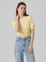 Vero Moda marškinėliai moterims 10275520*02, geltoni kaina ir informacija | Marškinėliai moterims | pigu.lt