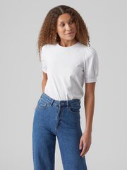 Vero Moda marškinėliai moterims 10275520*04, balti kaina ir informacija | Marškinėliai moterims | pigu.lt
