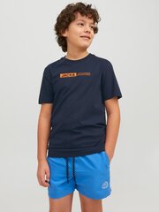 Jack & Jones детская футболка 12225316*02, тёмно-синий 5715367415989 цена и информация | Рубашки для мальчиков | pigu.lt