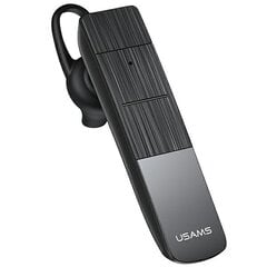 USAMS Słuchawka Bluetooth 5.0 BT2 czarny|black BHUBT201 (USAMS-BT2) цена и информация | Беспроводная гарнитура | pigu.lt