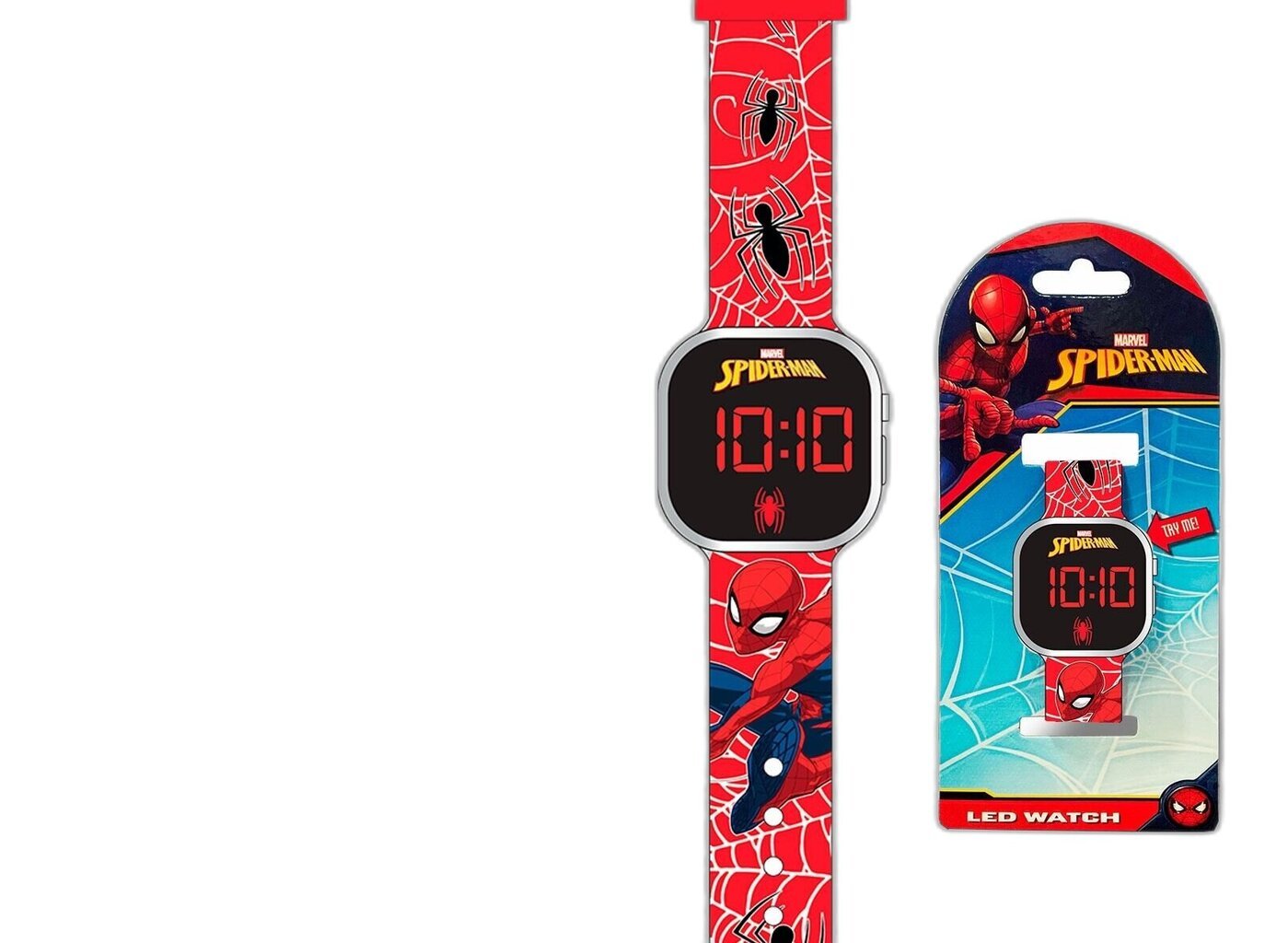 Spiderman Led laikrodis vaikams kaina ir informacija | Aksesuarai vaikams | pigu.lt
