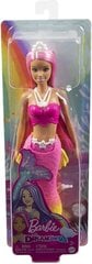 Кукла-русалка Barbie Dreamtopia с розовым и желтым хвостом цена и информация | Игрушки для девочек | pigu.lt