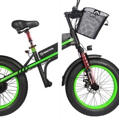 Elektrinis dviratis Manta Fat Flinston 20”, juodas/žalias цена и информация | Электровелосипеды | pigu.lt