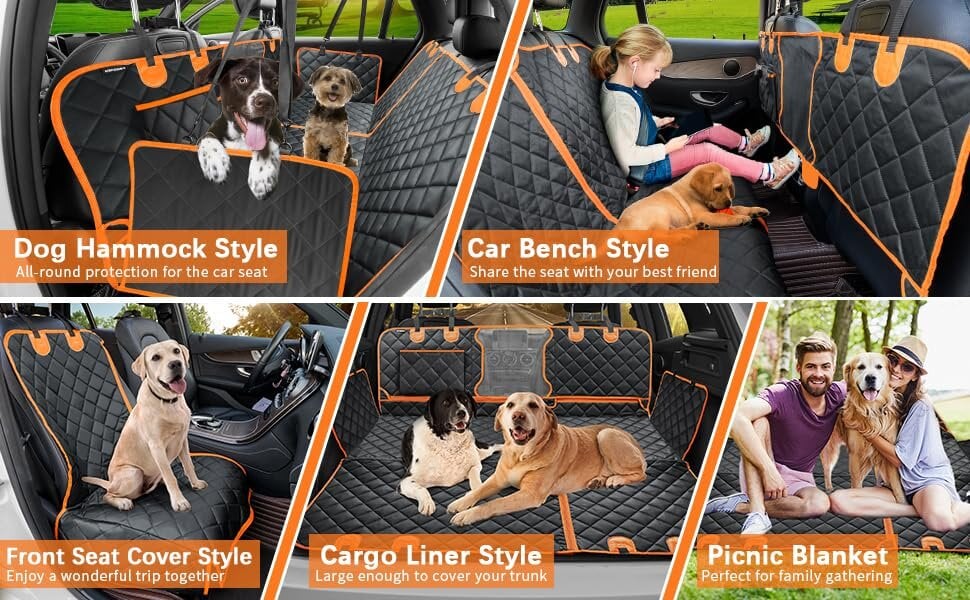 Kotilux Apsauginis automobilio sėdynių užtiesalas šunims, vandeniui atsparus, juodas цена и информация | Kelioniniai reikmenys | pigu.lt