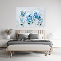 Reprodukcija Mėlynos 3D rožės kaina ir informacija | Reprodukcijos, paveikslai | pigu.lt