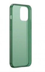 Baseus Frosted Glass Case Жесткий чехол с гибким каркасом для iPhone 12 Pro Max зелёный-прозрачный цена и информация | Чехлы для телефонов | pigu.lt