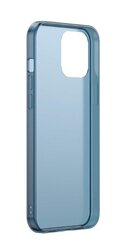 Baseus Frosted Glass Case Жесткий чехол с гибким каркасом для iPhone 12/12 Pro Темно-синий цена и информация | Чехлы для телефонов | pigu.lt