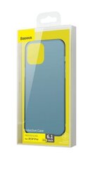 Baseus Frosted Glass Case Жесткий чехол с гибким каркасом для iPhone 12 Pro Max синий-прозрачный цена и информация | Чехлы для телефонов | pigu.lt