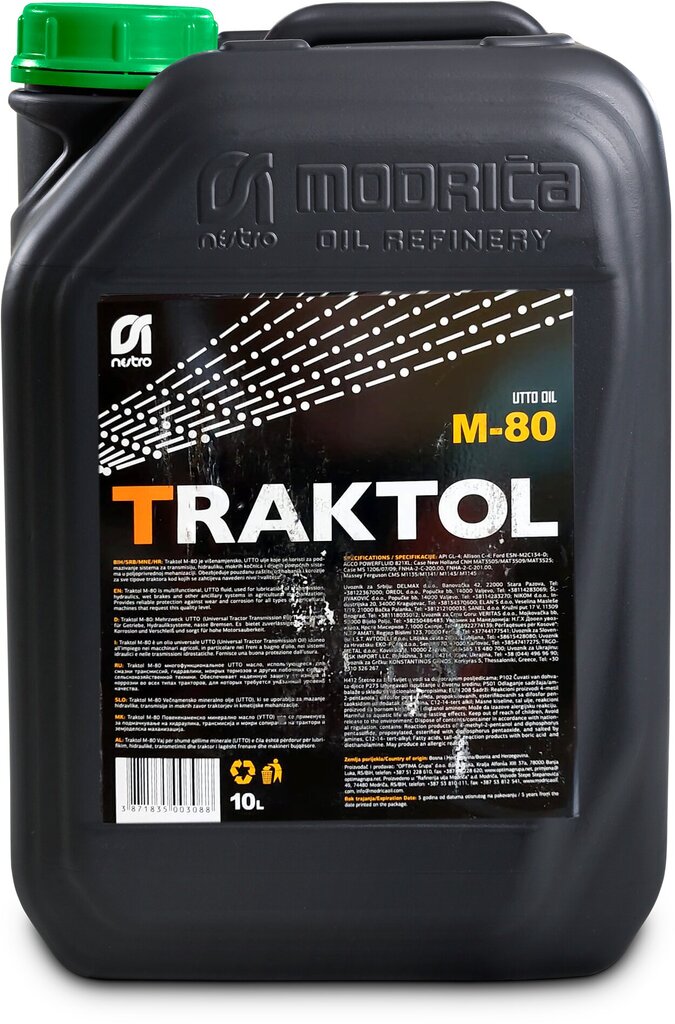 Traktol M-80 daugiafunkcinė alyva, 10L kaina ir informacija | Variklinės alyvos | pigu.lt