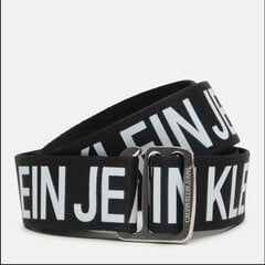 Мужской ремень Calvin Klein Jeans Slider Tape Belt, 35 мм, чёрный цена и информация | Мужские ремни | pigu.lt