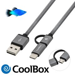 CoolBox, USB-A/USB-C/Micro USB, 1 m kaina ir informacija | Kabeliai ir laidai | pigu.lt