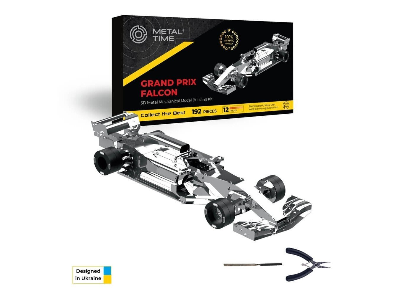 Konstruktorius Metal Time Grand Prix Falcon (mechaninis) MT035 kaina ir informacija | Konstruktoriai ir kaladėlės | pigu.lt
