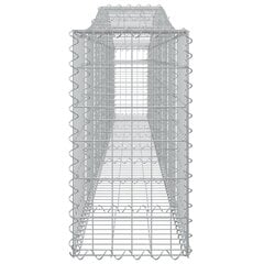 Išlenkti gabiono krepšiai vidaXL, 400x30x60/80cm цена и информация | Заборы и принадлежности к ним | pigu.lt