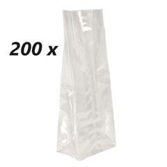 Polipropileniniai maišeliai plokščiu pagrindu 100/60/280 mm, 200 vnt. kaina ir informacija | Maisto saugojimo  indai | pigu.lt