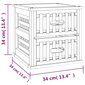 vidaXL Naktinės spintelės, 2vnt., 34x34x34cm, riešutmedžio masyvas kaina ir informacija | Spintelės prie lovos | pigu.lt