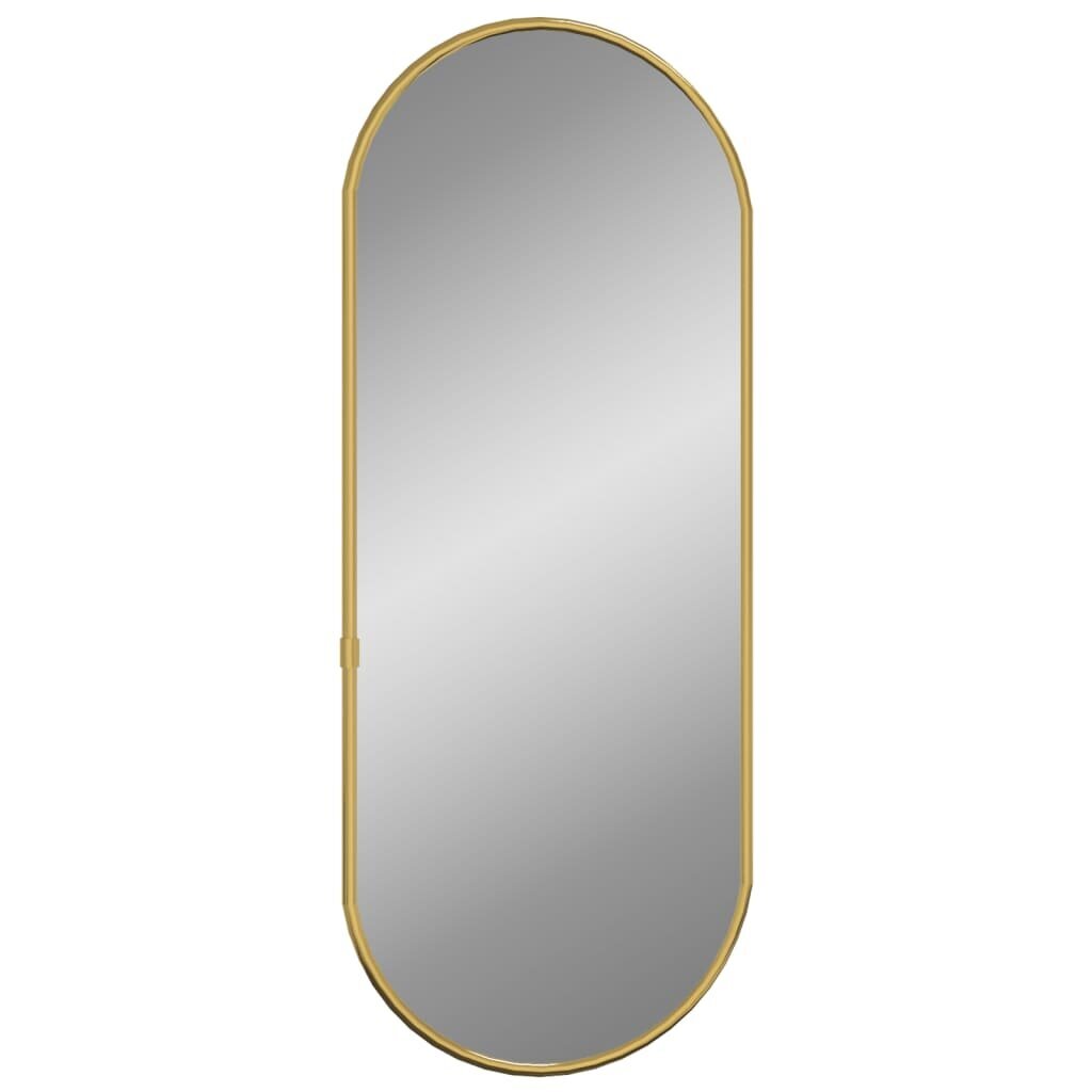 Sieninis veidrodis vidaXL, auksinės spalvos kaina ir informacija | Veidrodžiai | pigu.lt
