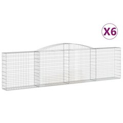 Gabiono krepšiai vidaXL 400x30x100/120 cm kaina ir informacija | Tvoros ir jų priedai | pigu.lt