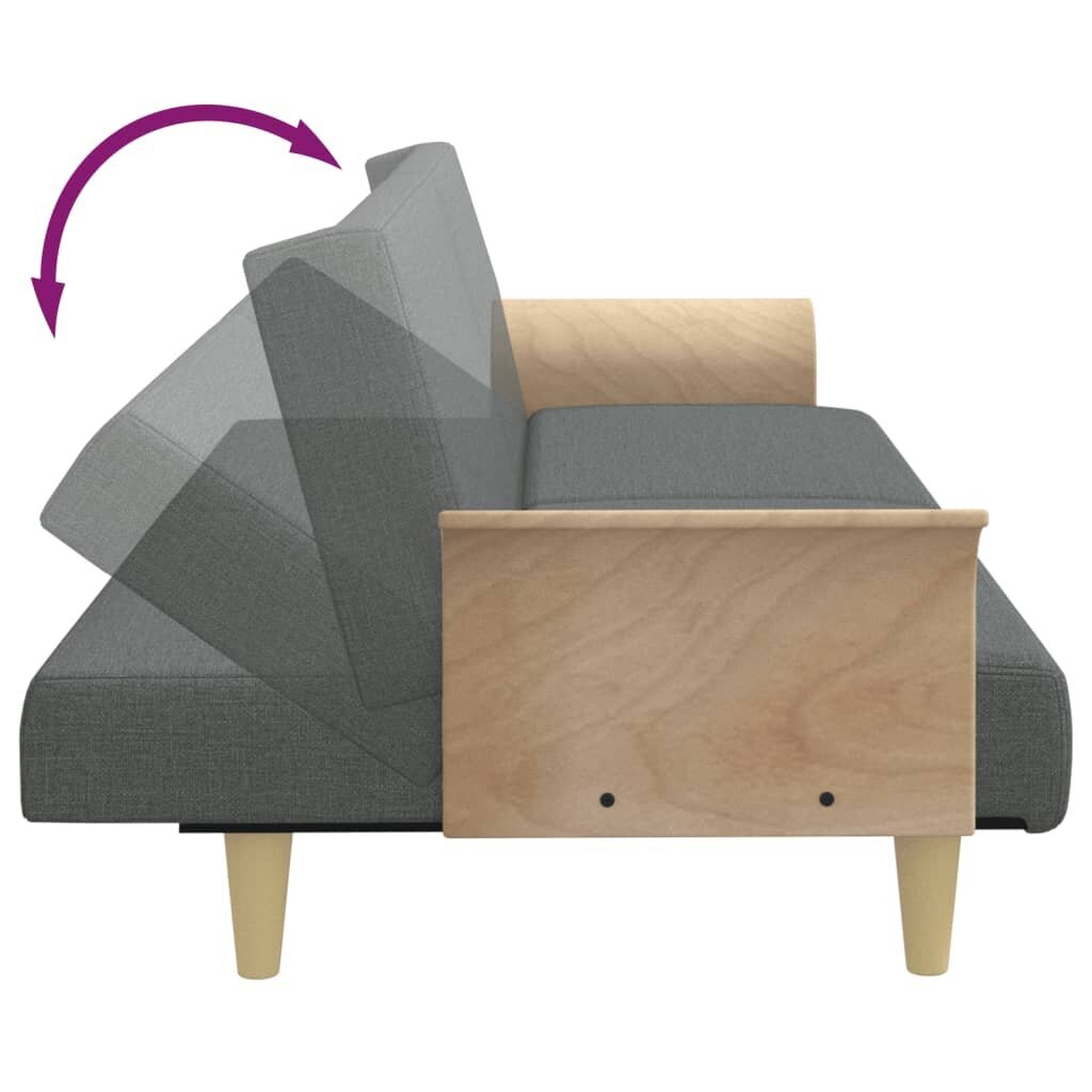 Sofa-lova su porankiais vidaXL, pilka kaina ir informacija | Sofos | pigu.lt