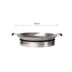 Wok keptuvė su adapteriu GrillSymbol 545 inox, ø 54 cm kaina ir informacija | Grilio, šašlykinių priedai ir aksesuarai  | pigu.lt