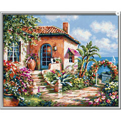 Tapyba pagal skaičius Schipper Holiday cottage by the sea MNZ, 24 x 30 cm kaina ir informacija | Tapyba pagal skaičius | pigu.lt