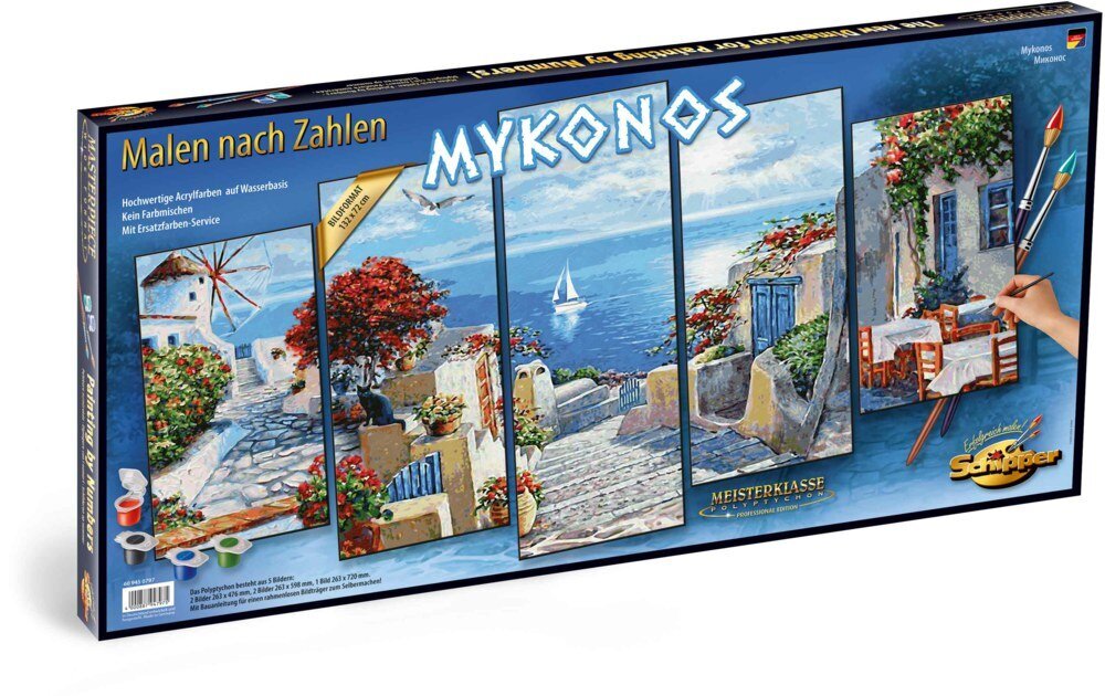 Tapyba pagal skaičius Schipper Mykonos MNZ, 26.3 x 72 cm kaina ir informacija | Tapyba pagal skaičius | pigu.lt