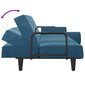 Sofa-lova su porankiais vidaXL, mėlyna цена и информация | Sofos | pigu.lt