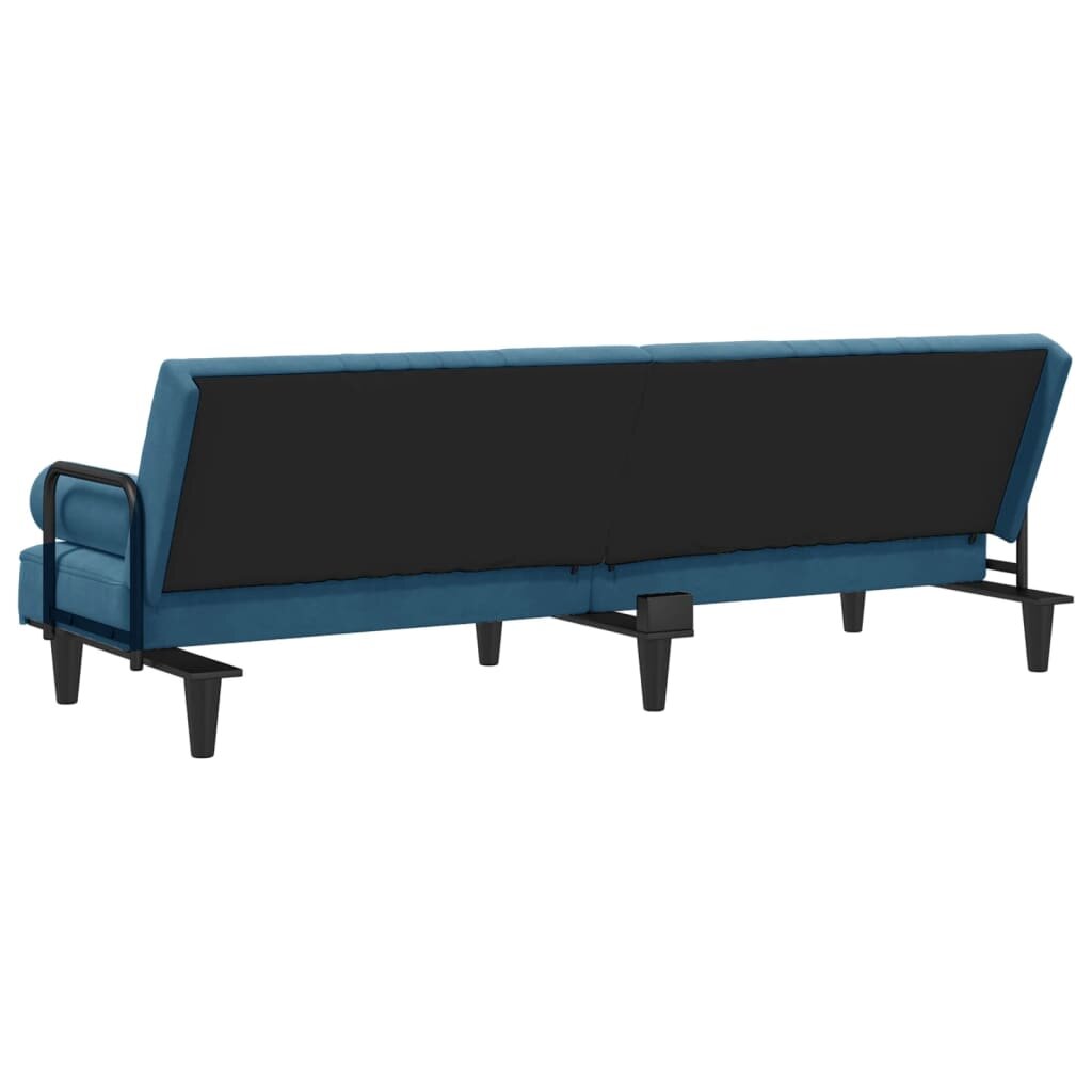 Sofa-lova su porankiais vidaXL, mėlyna kaina ir informacija | Sofos | pigu.lt