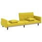 Sofa-lova su pagalvėlėmis vidaXL, geltona kaina ir informacija | Sofos | pigu.lt
