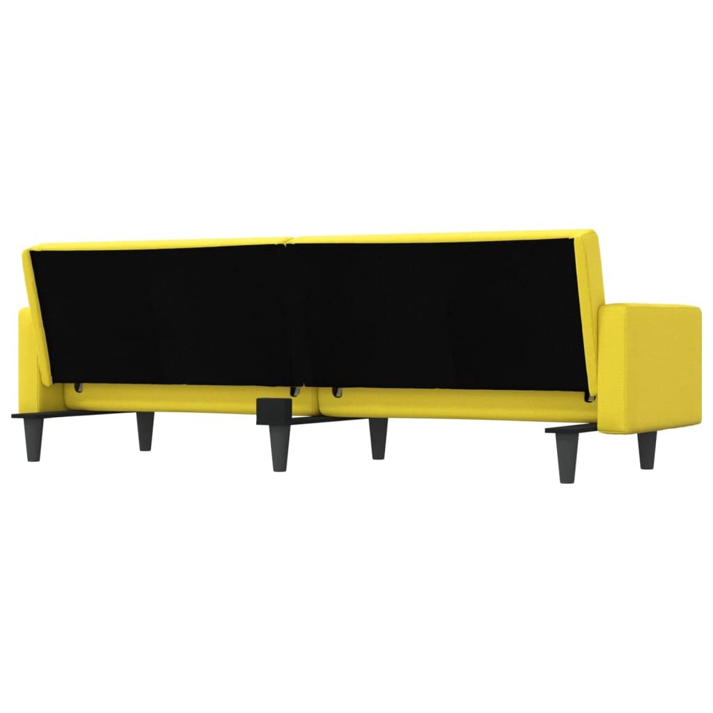 Sofa-lova su pagalvėlėmis vidaXL, geltona цена и информация | Sofos | pigu.lt