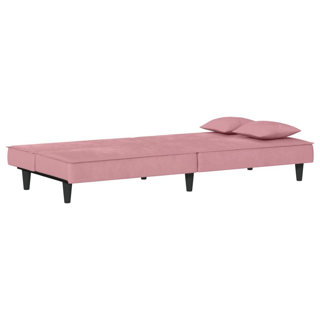 Sofa-lova su porankiais vidaXL, rožinė цена и информация | Sofos | pigu.lt