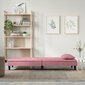 Sofa-lova su porankiais vidaXL, rožinė kaina ir informacija | Sofos | pigu.lt