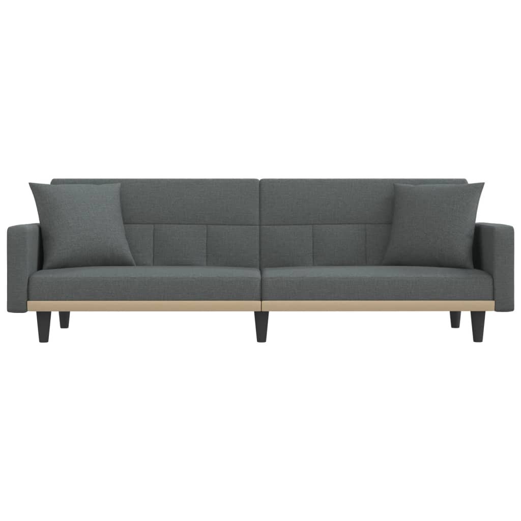 Sofa-lova su pagalvėlėmis vidaXL, tamsiai pilka kaina ir informacija | Sofos | pigu.lt