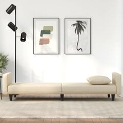 Sofa-lova su pagalvėlėmis vidaXL, smėlio spalvos цена и информация | Диваны | pigu.lt