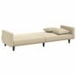 Sofa-lova su pagalvėlėmis vidaXL, smėlio spalvos цена и информация | Sofos | pigu.lt