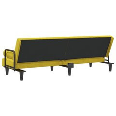 Диван-кровать с подлокотниками, желтый цена и информация | Диваны | pigu.lt