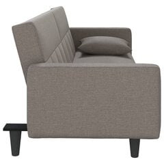 Sofa-lova su pagalvėlėmis vidaXL, ruda цена и информация | Диваны | pigu.lt