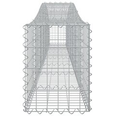 Išlenkti gabiono krepšiai vidaXL, 400x30x40/60cm цена и информация | Заборы и принадлежности к ним | pigu.lt