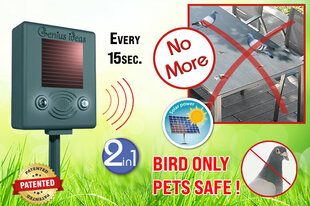 Солнечный отпугиватель голубей "Sounds&flash" цена и информация | Средства от комаров и клещей | pigu.lt