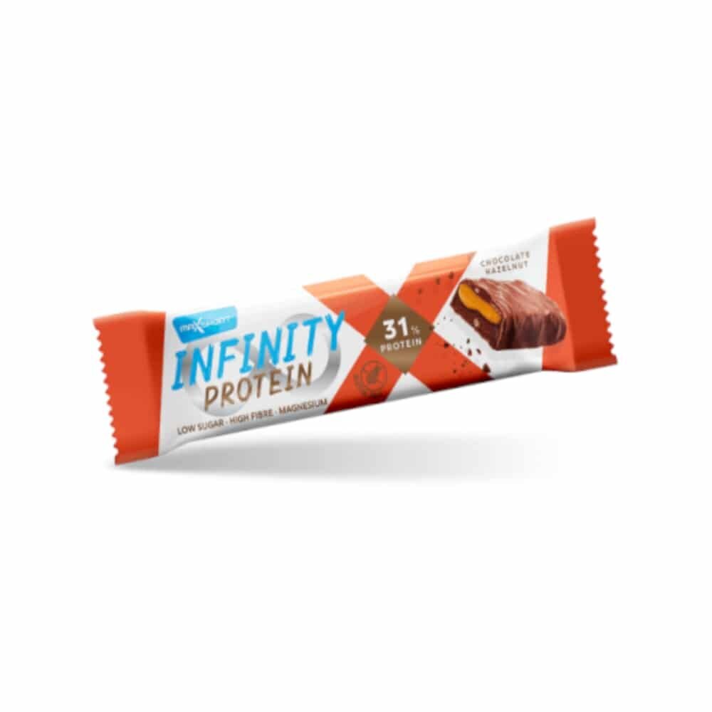 Šokolado ir lazdyno riešutų batonėlis Max Sport Infinity Protein, 55g kaina ir informacija | Batonėliai | pigu.lt