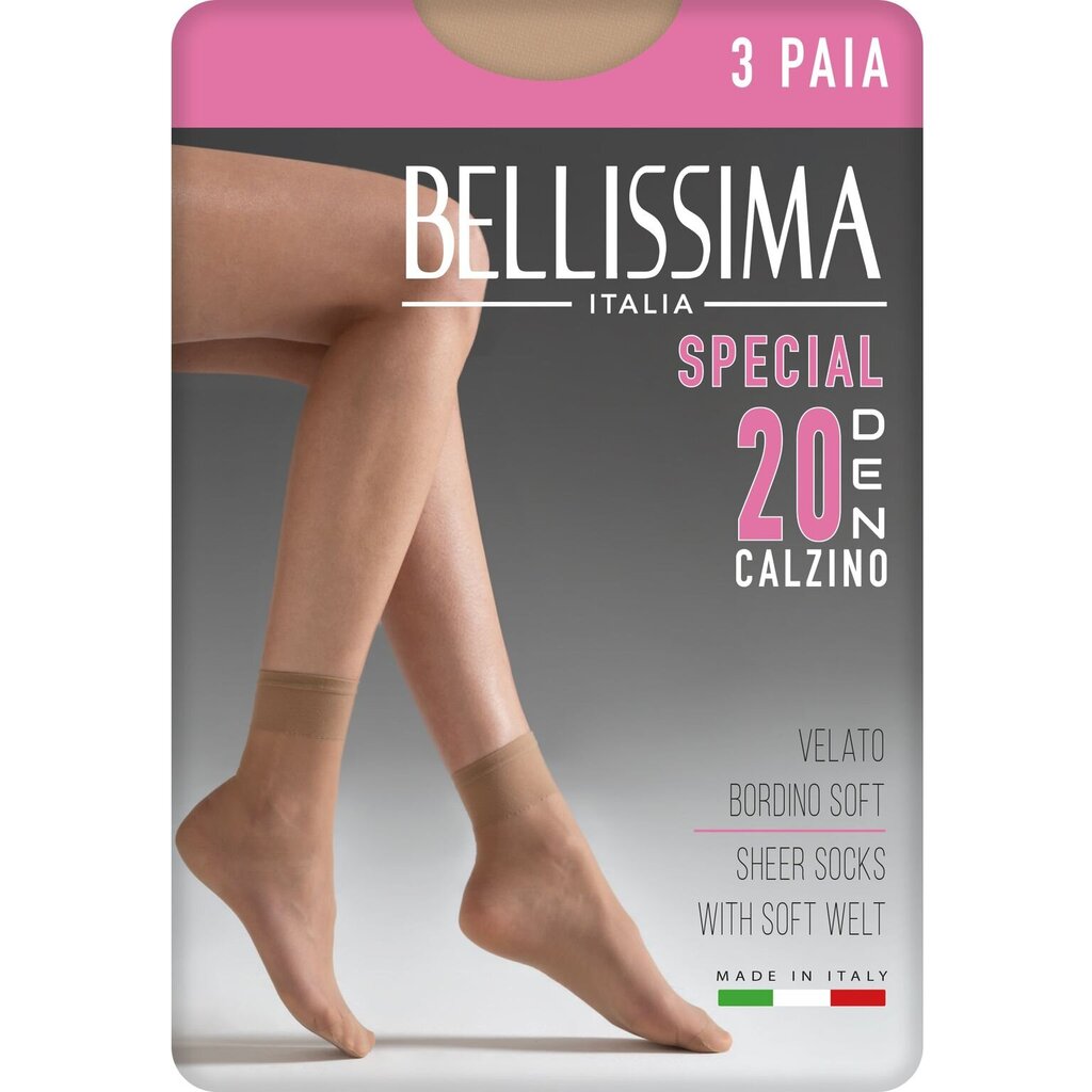 Kojinės moterims Bellissima Special Miele smėlio spalvos, 3vnt., 20 DEN kaina ir informacija | Moteriškos kojinės | pigu.lt