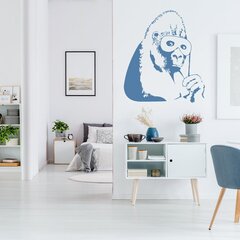 Виниловая синяя наклейка на стену Banksy горилла в маске Декор интерьера - 53 х 60 см цена и информация | Интерьерные наклейки | pigu.lt