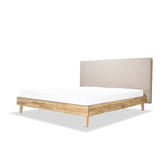 Дубовая кровать Slim, 160x200, бежевый цена и информация | Кровати | pigu.lt