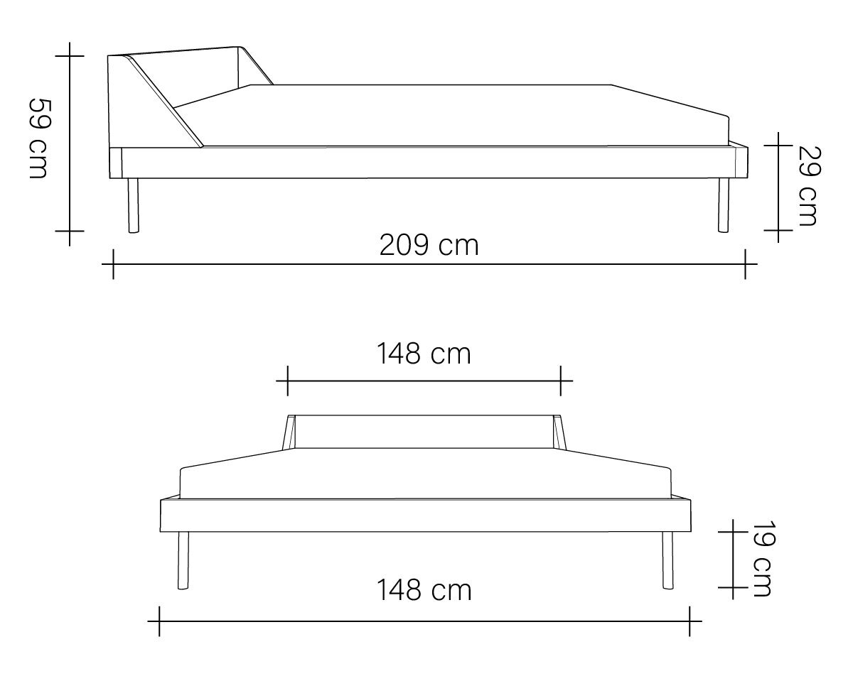 Lova Shortie, 140x200 cm, ruda kaina ir informacija | Lovos | pigu.lt