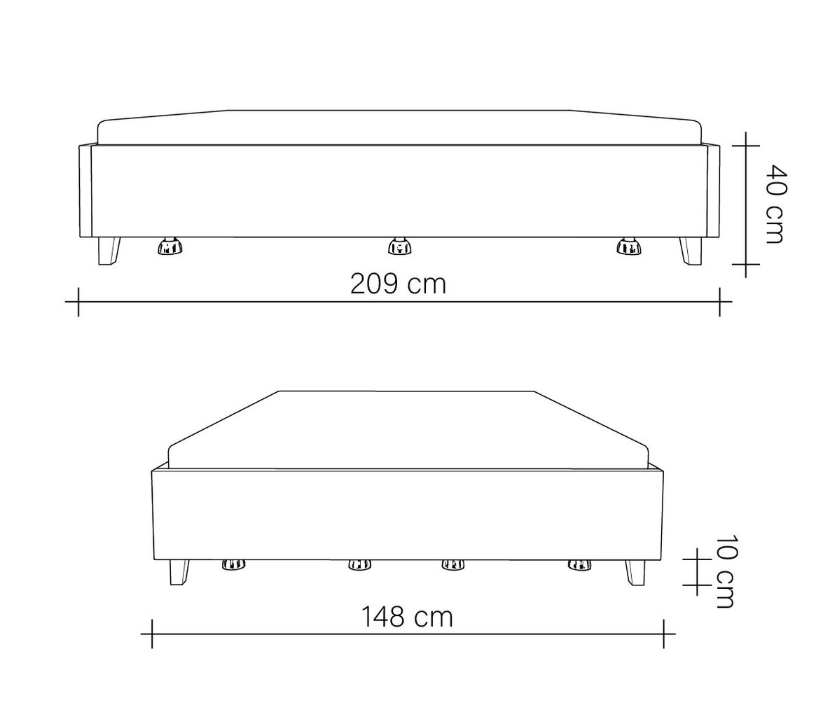 Lova Flat, 140x200 cm, ruda kaina ir informacija | Lovos | pigu.lt