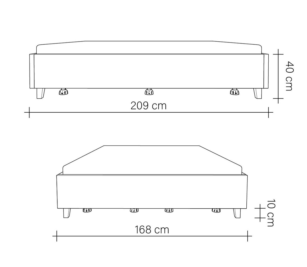 Lova Flat, 160x200 cm, ruda kaina ir informacija | Lovos | pigu.lt